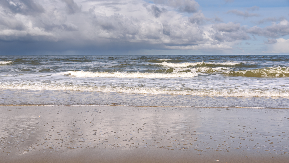 reflectie op het strand van texel